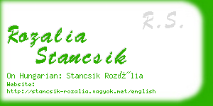 rozalia stancsik business card